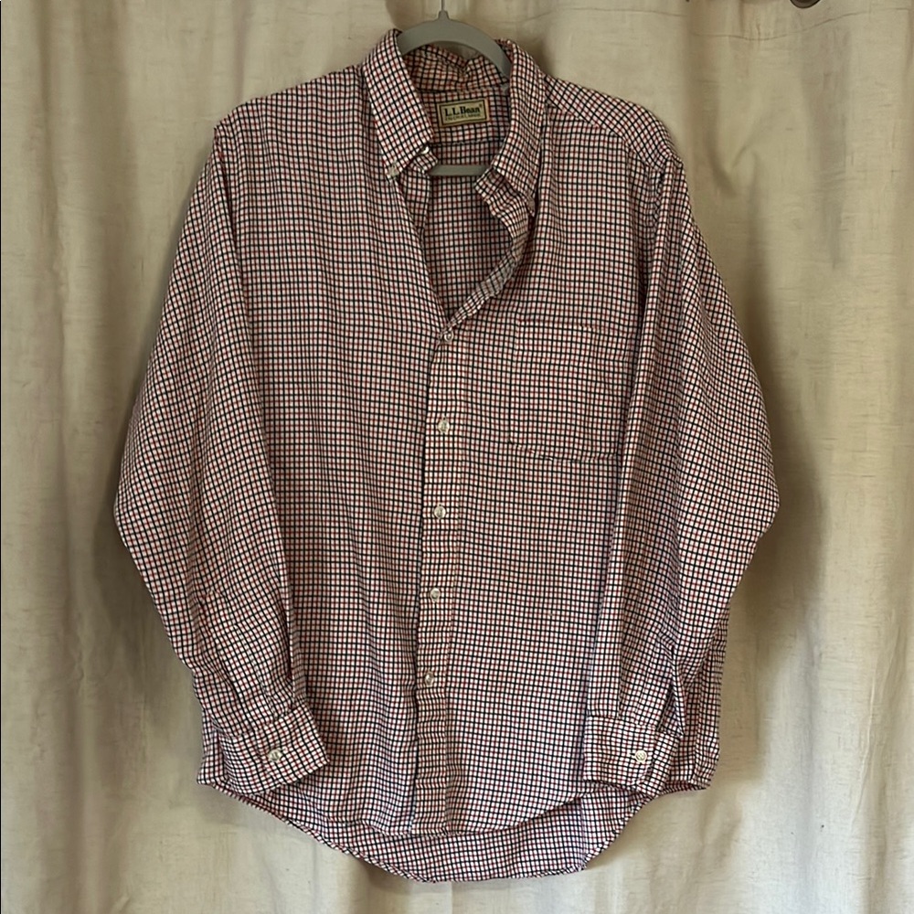 L.L. Bean Men's Red Checkered Shirt